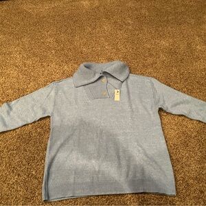 Talbots blue pullover sweater.  Size large